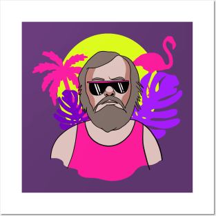 Slavoj Zizek 80s Vintage Vaporwave Portrait Posters and Art